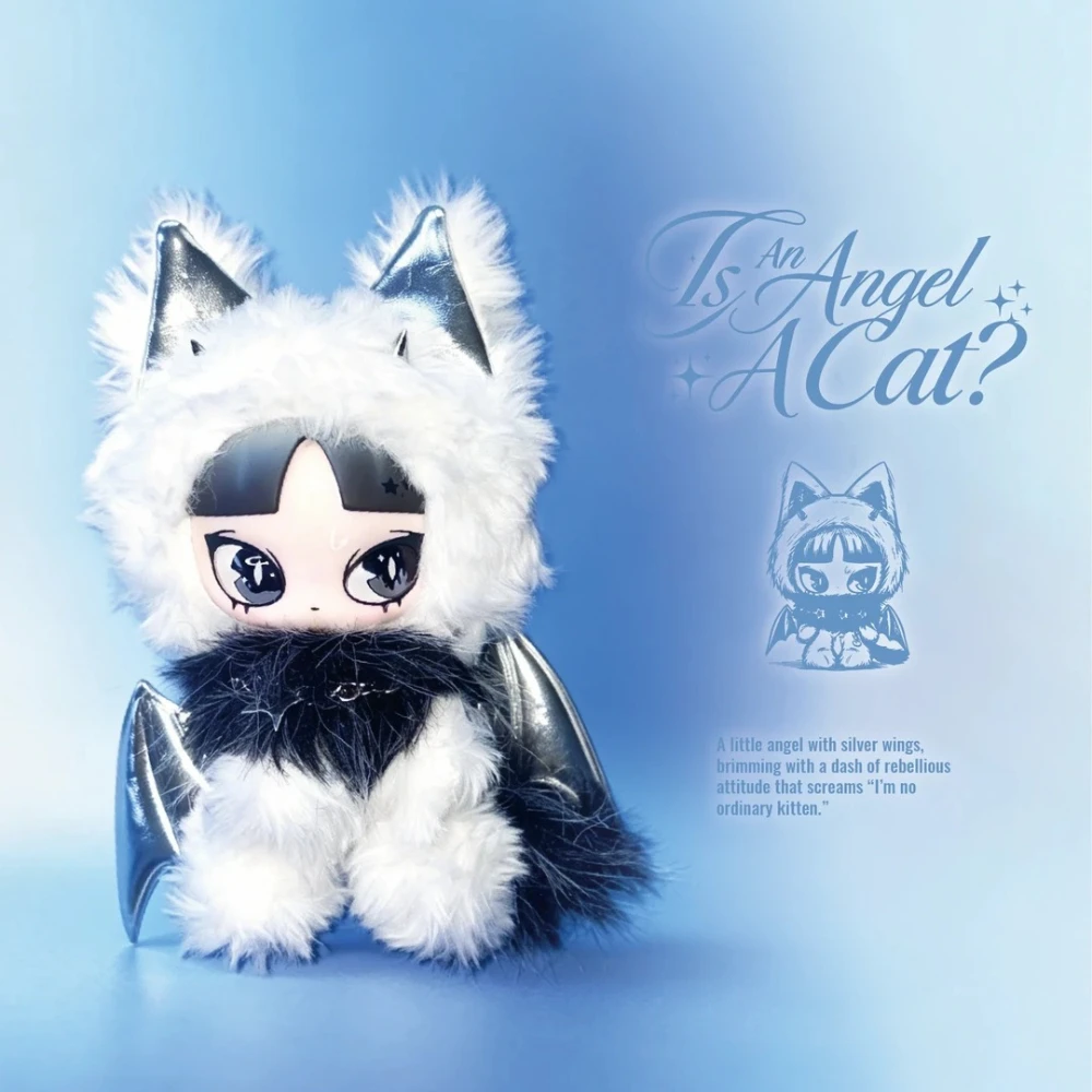 INN Is An Angel A Cat ? Plush Doll Hanging Card Cute Keychain Toy Mystery Home Ornaments Surprise Bag Pendants Collectible Gifts view 6