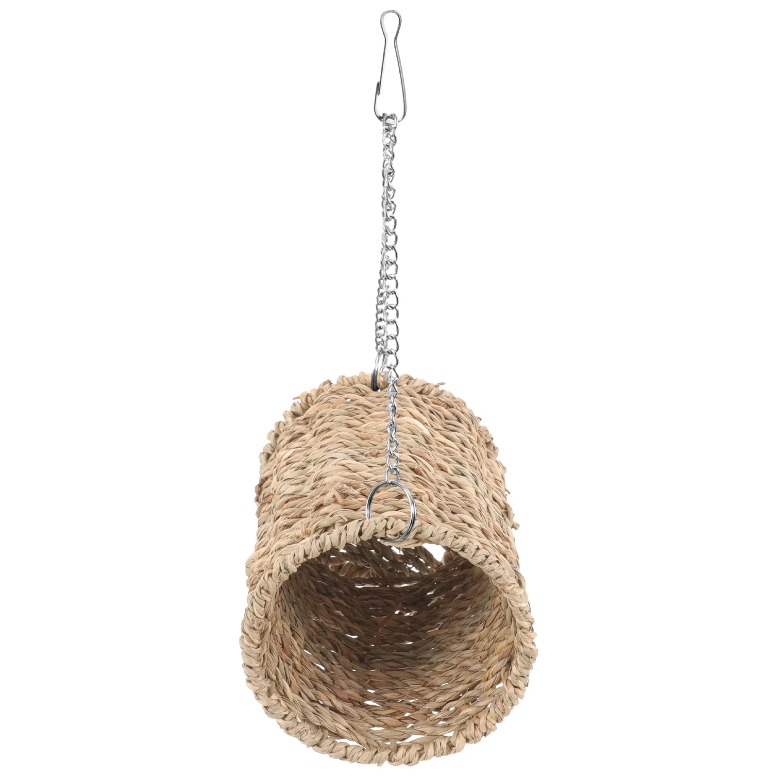 

Natural Straw Pet Hanging Hammock for Small Hamsters Secure Comfortable Rest Spot Easy to Door Window Stairs Rail