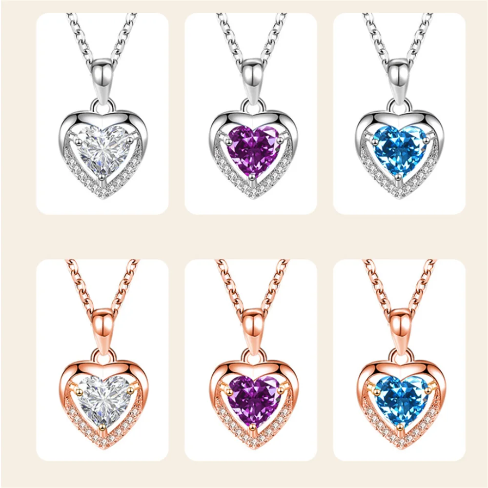 

Korean S925 Necklace - Heart of Ocean, Luxury Versatile, Women's Collar Pendant