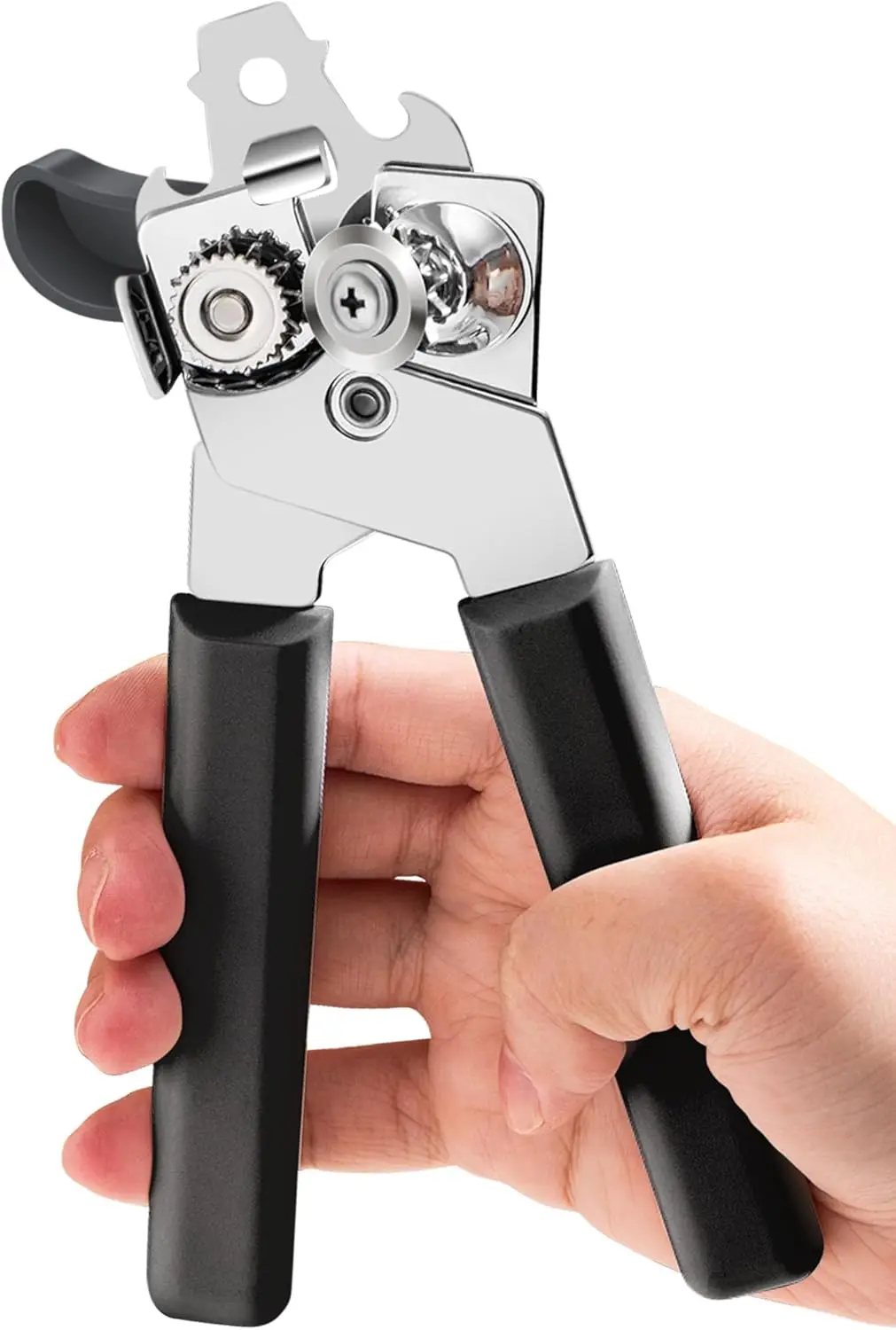 

Heavy Duty Manual Can Opener, Smooth Edge, Easy Turn Hand Held for Seniors, Kitchen, Black