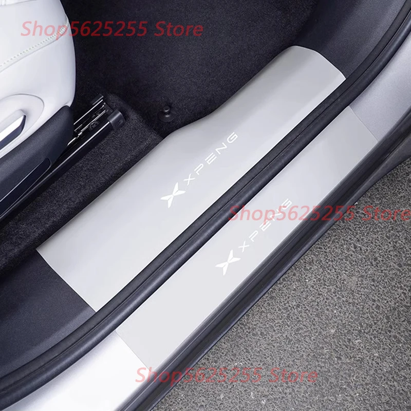 For XPeng Xiao Peng G9 2024 Car Door Sill Plate Threshold Plate Leather Protective Car Interior Decoration Modificed Accessories