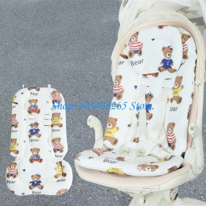 وسادة مقعد لعربات الأطفال قابلة للتنفس مع فتحة أمان، نسيج ناعم ومريح لركوب الأطفال على مدار العام G2TE