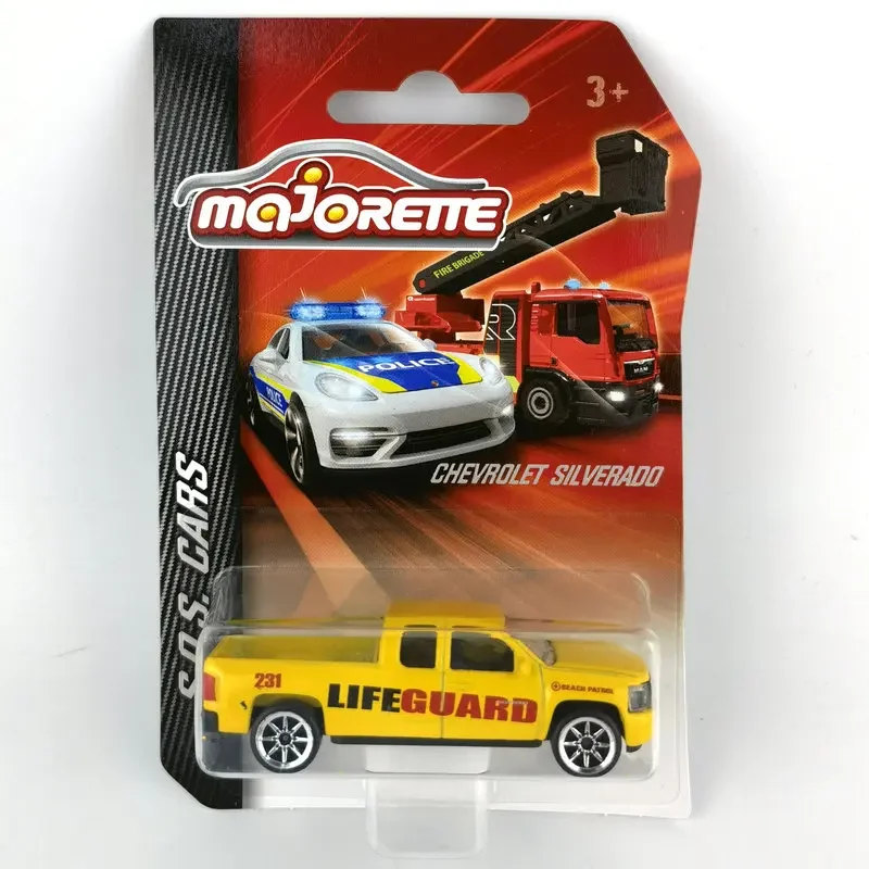 Majorette 1:64 SOS CARS Rescue rescue BENZ ZETROS rwb FORD Mustang GT MAN TGS SILVERADO toy alloy car model