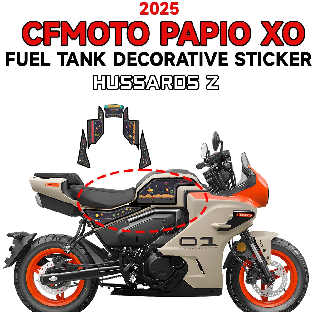 PAPIO XO 1 Motorcycle Accessories Sticker Decal Kit Fuel Tank Pad Protector Anti slip For CFMOTO Papio XO SS 125 XO-1 2025 2026