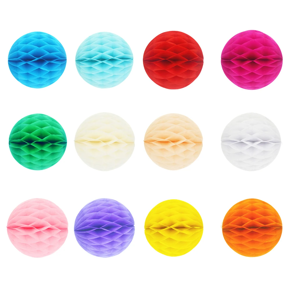 

12 Pcs Ball Banner Unique Honeycomb Ball Banner Garland Pendant Festive DIY Decoration Celebrations