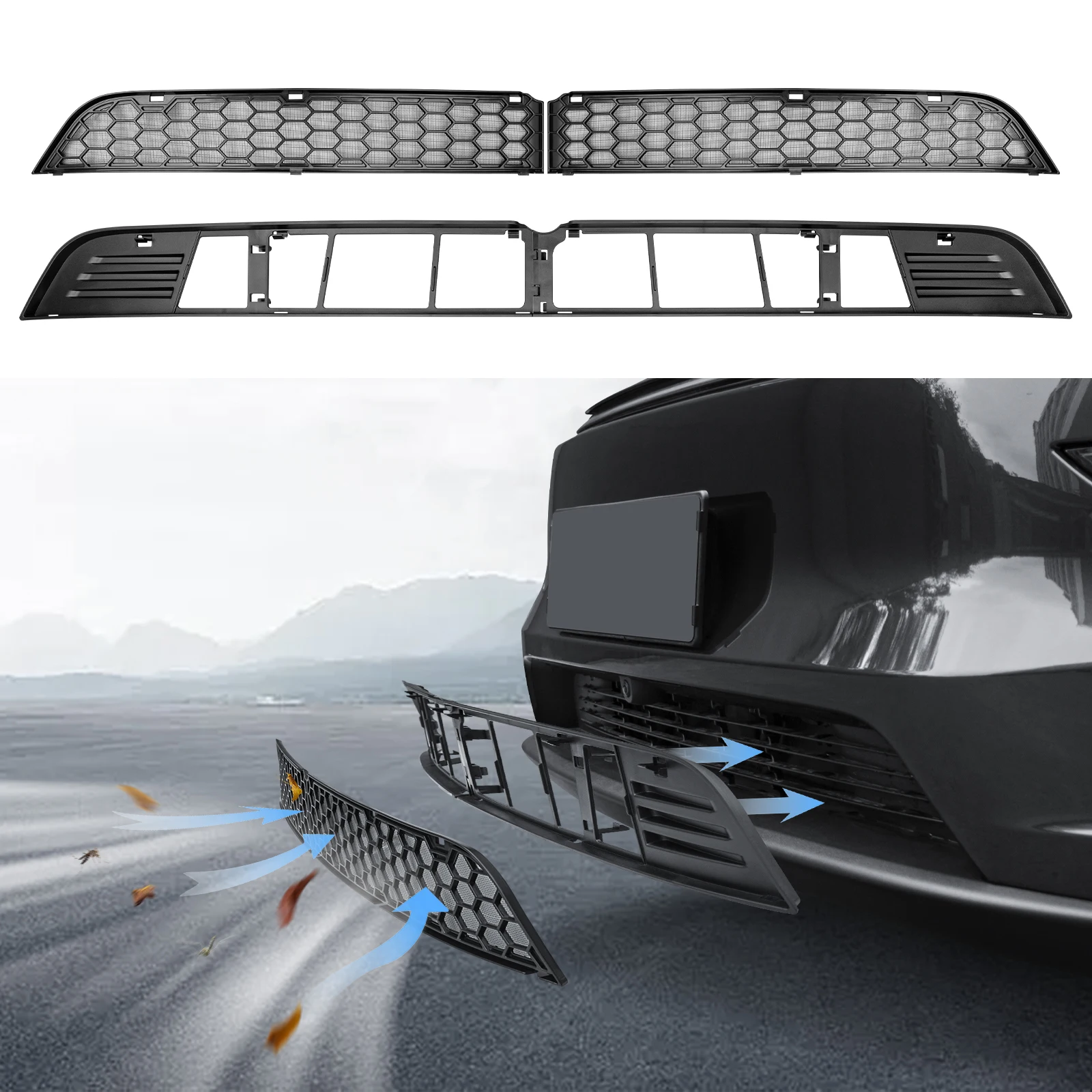 

Kunist Grille Mesh Inserts for 2025-2026 Tesla New Model Y Front Air Inlet Vent Grille Cover