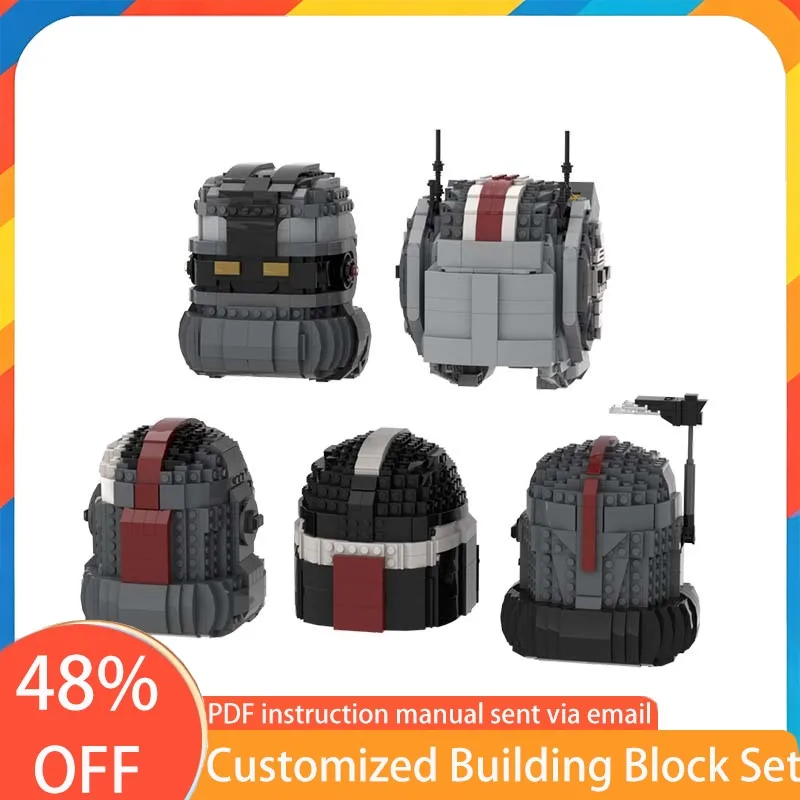 

4760 PCS Knight Helmet Build The Bad Batch Helmet BUNDLE MOC Customize Modular Building Block Brick DIY Boys Toy Christmas Gift