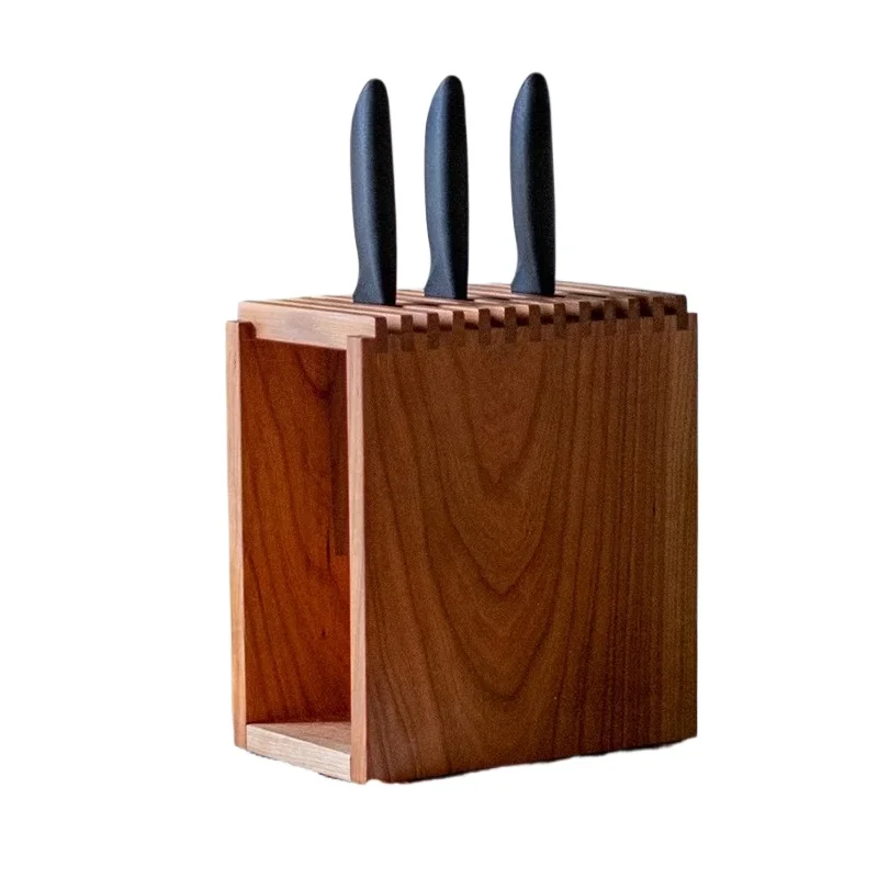

Solid Wood Knife Holder Upscale Kitchen Knife Block Multifunctional Tool Storage Organizer Rack