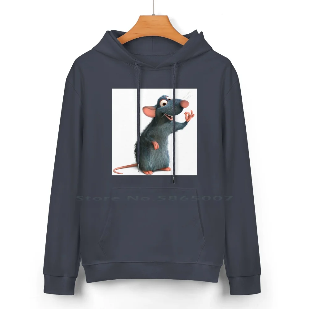 Ratatouille Pure Cotton Hoodie Sweater 24 Colors Ratatouille Remy Cartoon 100% Cotton Hooded Sweatshirt For Women Men Unisex