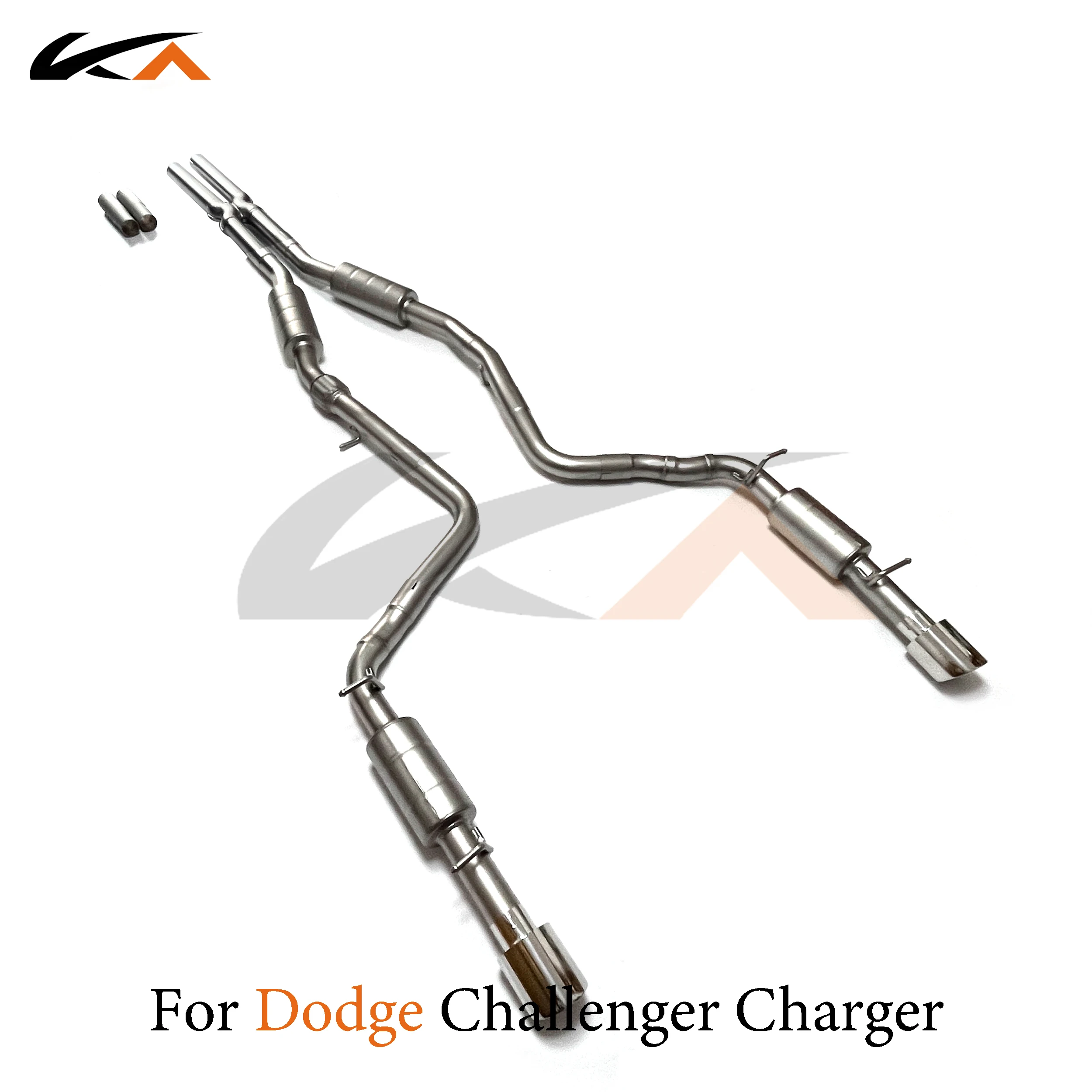 KA Tuning exhaust system stainless catback for Dodge Challenger Charger 3.6 rear section performance parts with small resonator