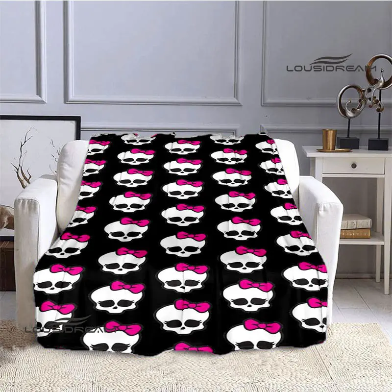 Monster High cartoon printed blanket Picnic blankets Flange blanket Soft and comfortable blanket blankets for beds birthday gift