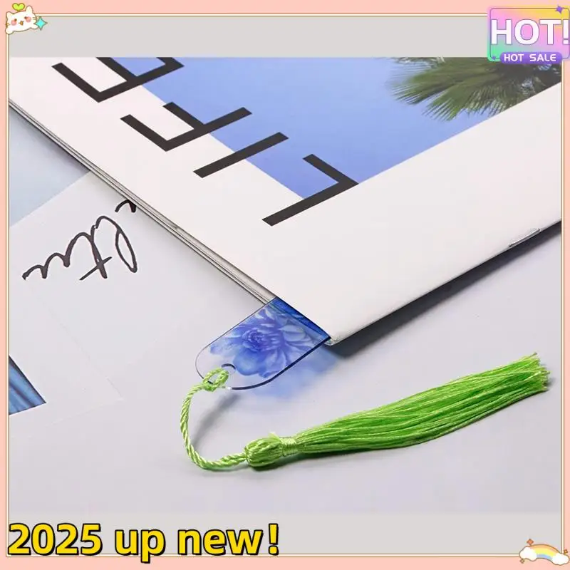 

Classy-Transparent Acrylic Bookmark Bookmark DIY Unfinished Color Tassel Listing Pendant