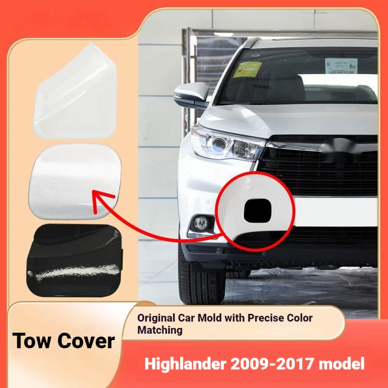 Applicable to 09 12 15 17 Highlander Trailer Cover Front Bumper Left and Right Trailer Hook Tow Cover Trailer Hole Cover