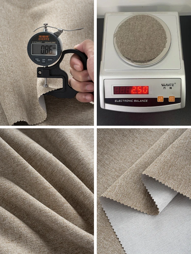 Thick Cotton Linen Fabric Upholstery By The Meter for Tablecloth Pillowcase Chair Mat Diy Sewing Sofa Cloth Soft Plain Gray Blue