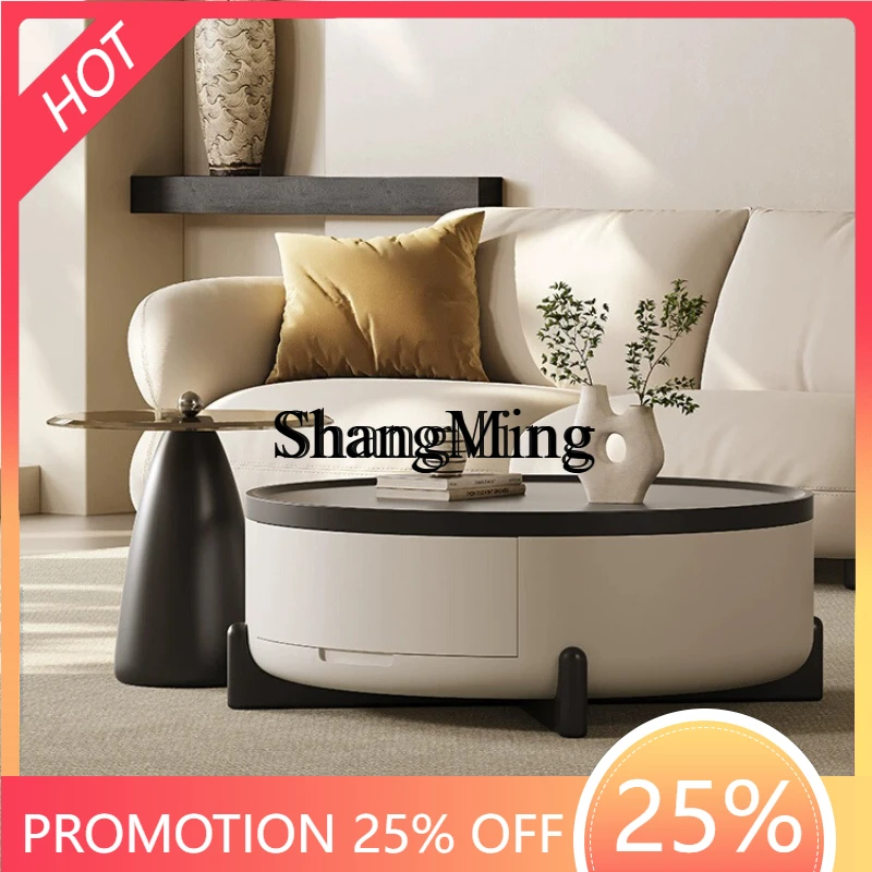 

CL round coffee table simple small apartment living room home paint high-end tea table