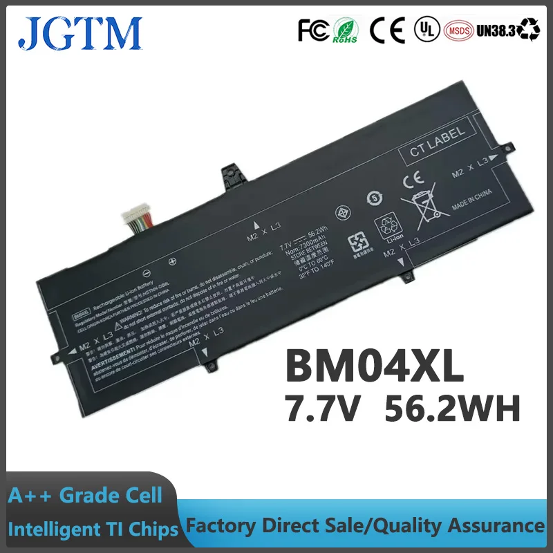 

JGTM BM04XL 7.7V 56.2Wh Laptop Battery for HP EliteBook x360 1030 G3 G4 Series HSTNN-DB8L HSTNN-UB7L L02031-541 L02478-855