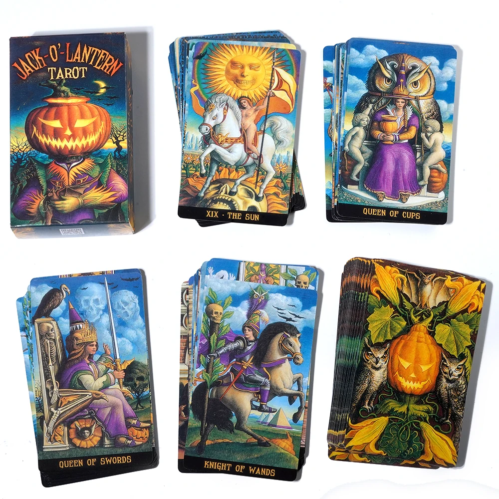 Jack-O\'-Lantern Tarot by Giuliano Costa 78-card deck and PDF instructional booklet popular Halloween decks Wheel of the Year