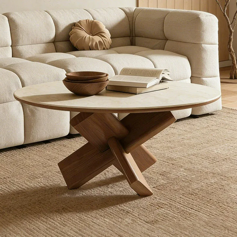 Wooden Big Size Coffee Table Round Decoration Clear Lounge Aesthetic Safe Side Table Living Room Kaffee Tische Unique Furniture
