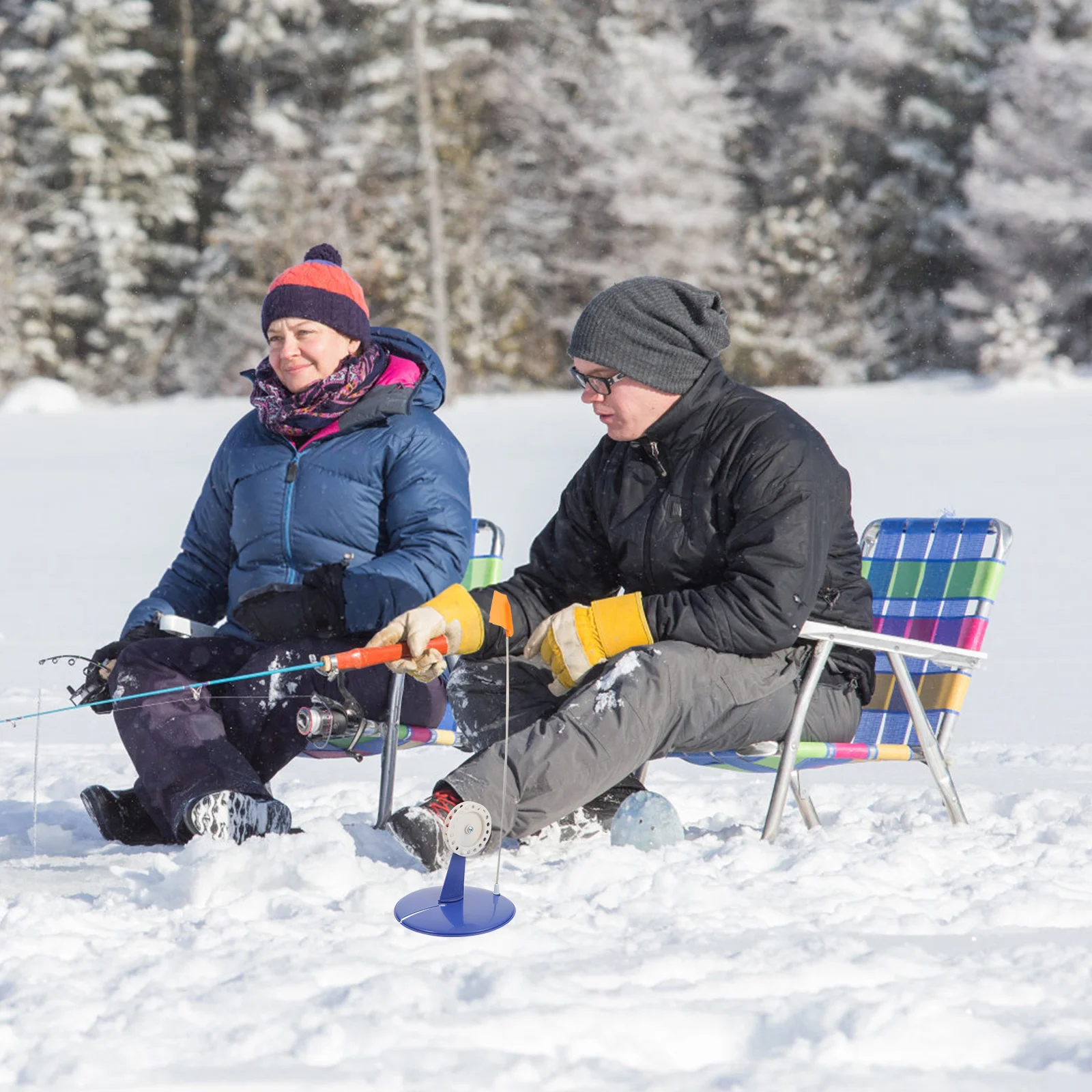 

Ice Flag Premium Portable Tip-Up Angler Durable Winter Fishing Accessory Outdoor Ice Fishing Supply Angling Tool