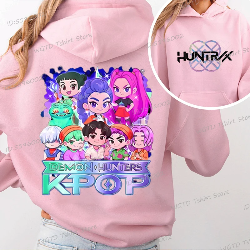 

Women/Men KPop Demon Hunters Cartoon Sweatshirt Hoodie Funny Gift for Fans Girl Clothing K-Pop Movie Pullovers Long Sleeve Kids