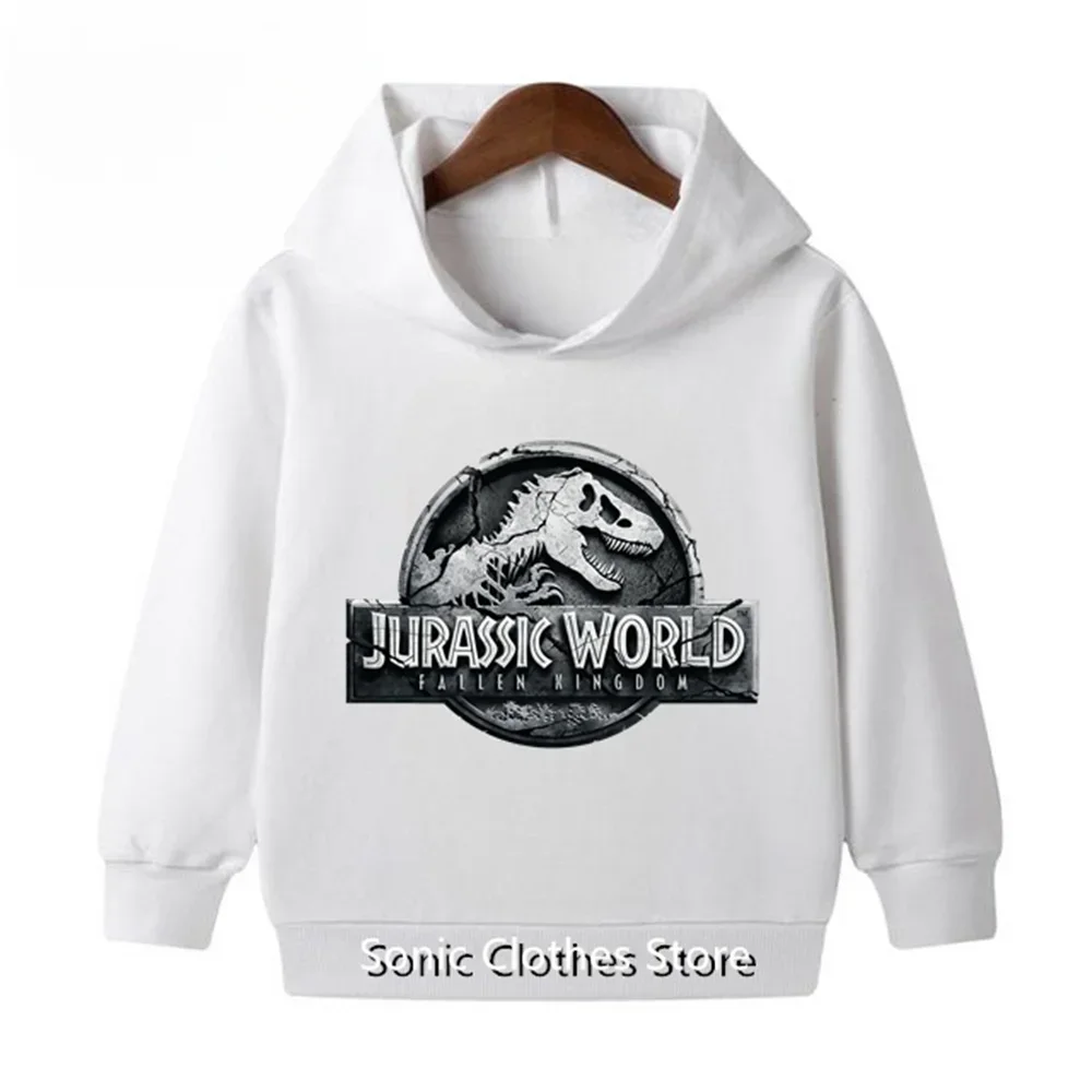 Jurassic World felpa con cappuccio dinosauro stampa Jurassic Park felpa con cappuccio vestiti ragazzi bambini top ragazze maglione bambini 3-14 anni