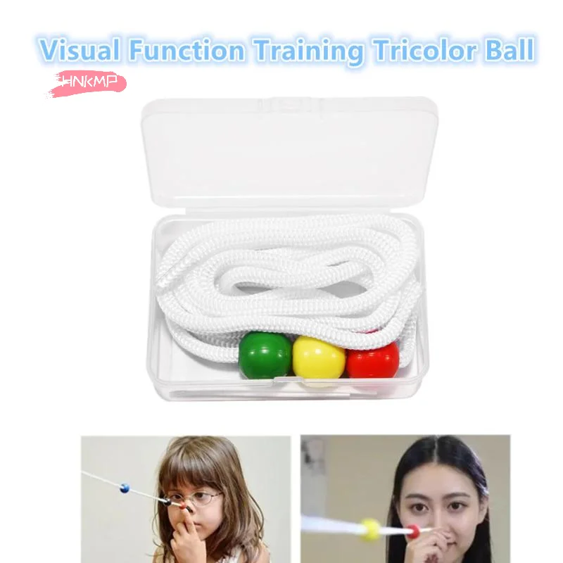Sports Eye Sight Train Three Beads Brock String Vision Convergence Insufficiency Training Tool Target Pointing Practice For Kids