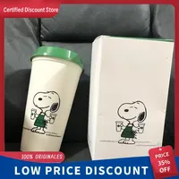 MINISO 2025New Snoopy Joint Series Plastic Mug Cold Drink Cup Milk Cup Cold Coffee Cup Kawaii Girl's Christmas Birthday Gift