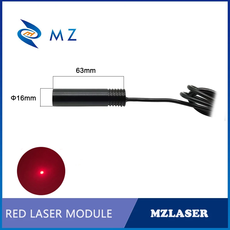 Red Dot Laser vendita calda Compact D16mm 650nm 5mw 3V 5V 12V 24V modulo diodo Laser lente in vetro grado industriale con adattatore