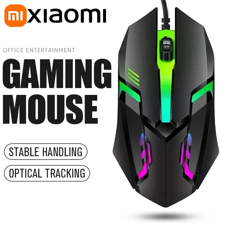 

Xiaomi Mouse Спортивная светодиодная светящаяся USB-проводная игровая мышь для настольного ПК, ноутбука, офисного компьютера, механическая клавиатура, мышь