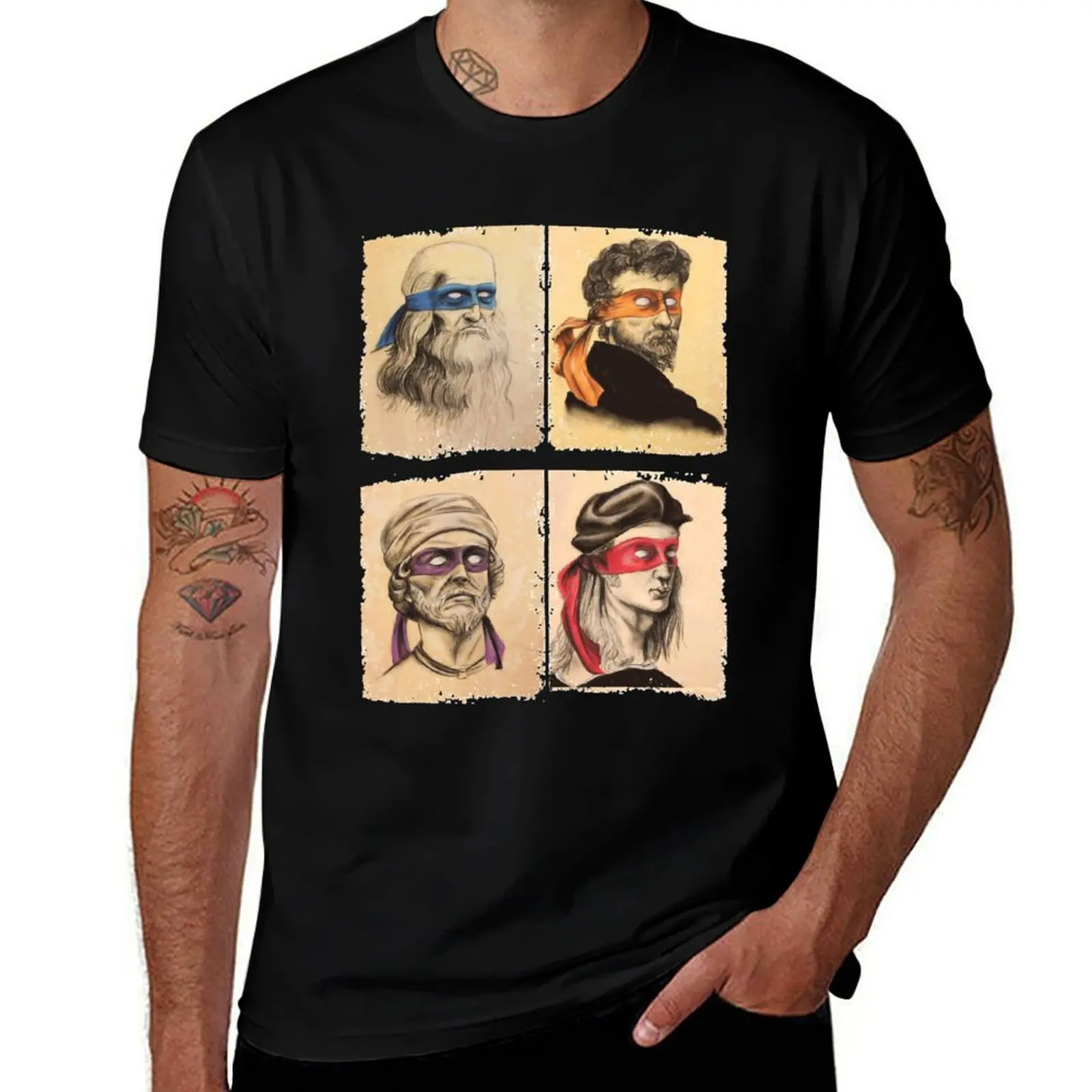 

Funny Italian Artists Turtles Art Lovers Gift Renaissance Ninja Artists for women men Classic T Shir T-Shirt