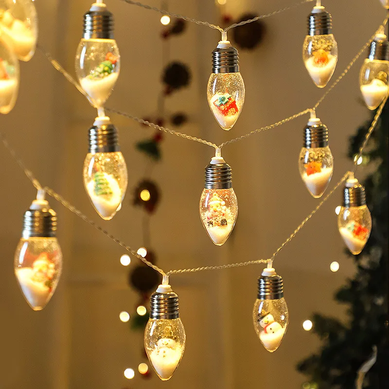 Solar Globe String Light 5m 20 LEDs Solar Powered Fairy Light Outdoor Waterproof Garden Lamp for Fence Home Room Christmas Decor