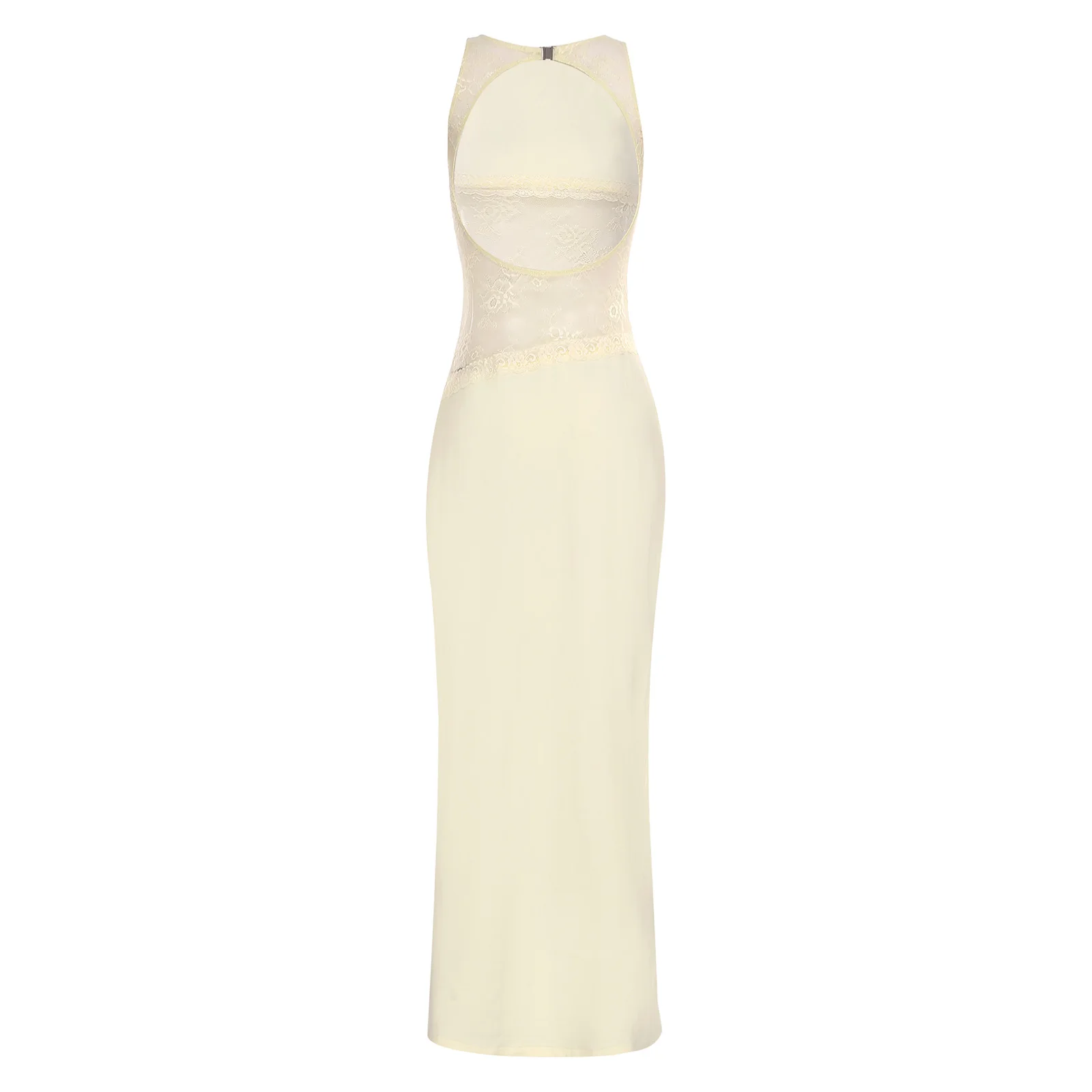 Elegant Women's Party Dress Backless Sleeveless Bodycorn Dress Hollow Out Mesh Dresses Vestidos Pageant Gown Robe De Soiree