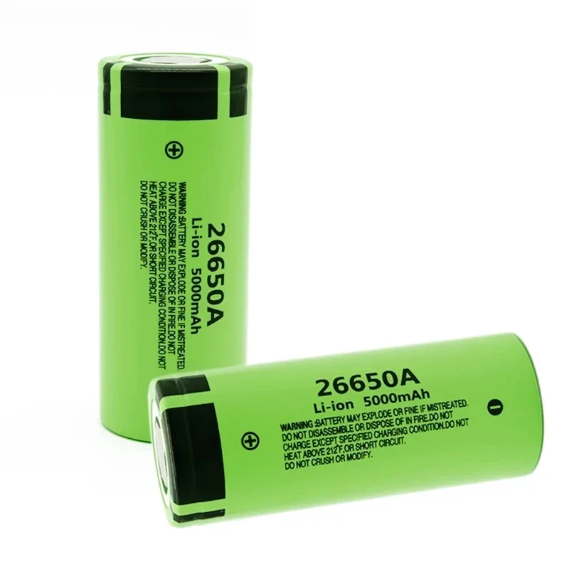 100% Original New Battery For Panasonic 26650A 3.7V 5000mAh High Capacity 26650 Li-ion Rechargeable Batteries