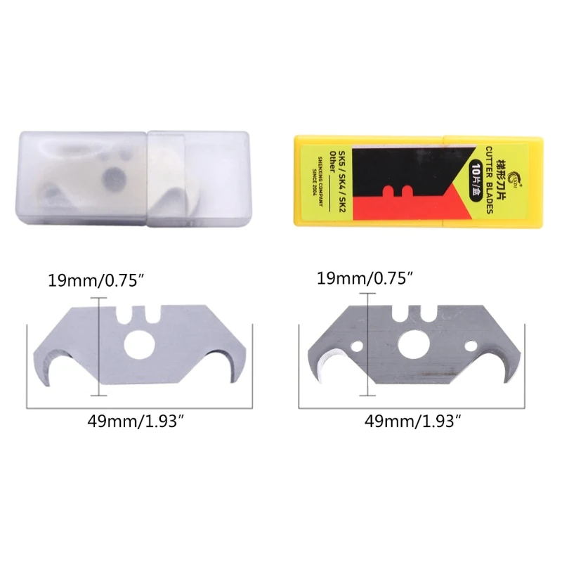 Horn Blade Special Shape Hook Blade for Roofing and Linoleum Carpenter Replace