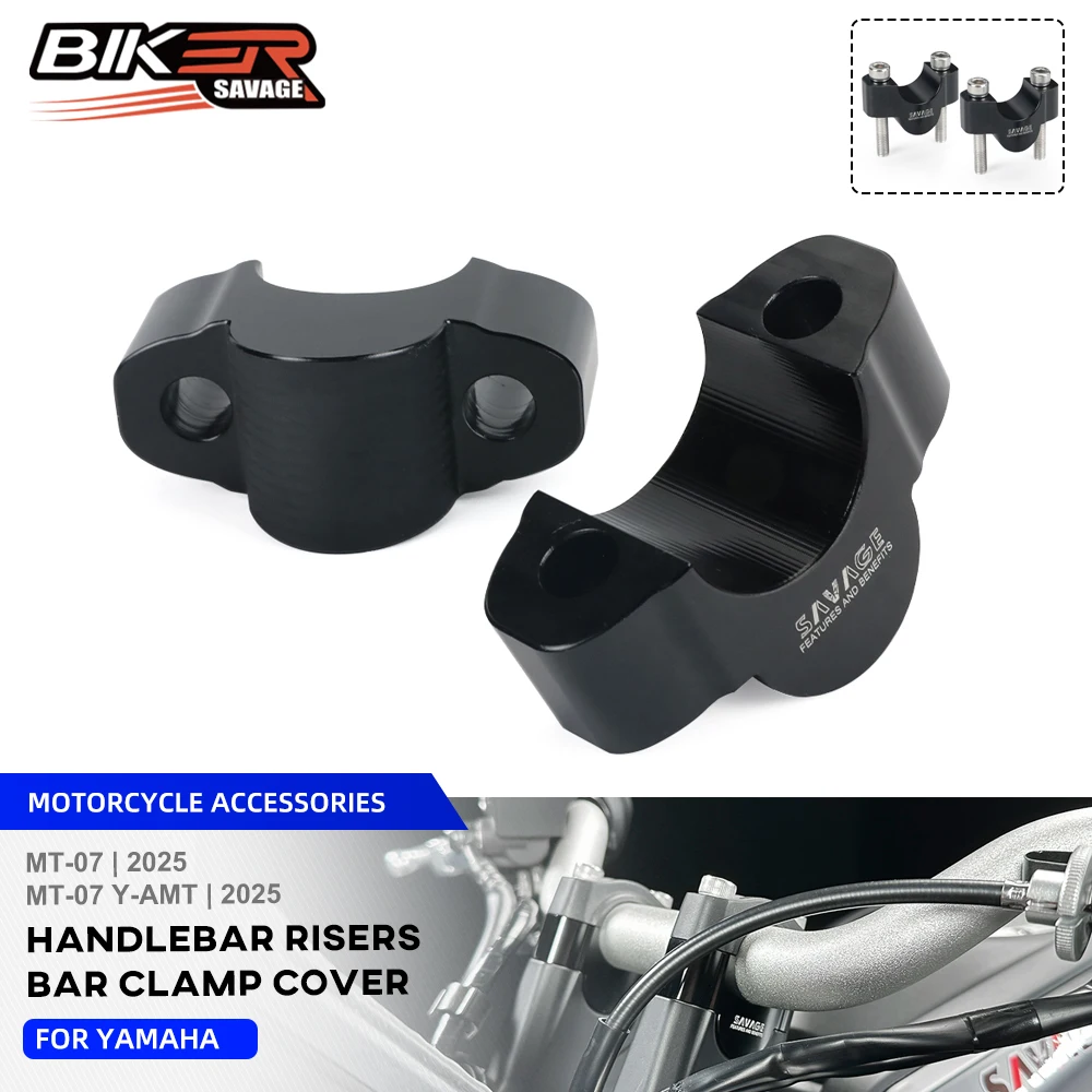 

Motorcycle Handlebar Riser Bar Mount Handle Clamp Cover For Yamaha MT-07 MT 07 Y-AMT 2025 Bar Mount Adapter Motor Accessories