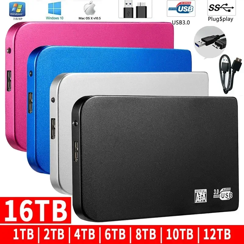 New Portable SSD 1TB Mobile Hard Drive Portable SSD 2TB High-speed Solid State Disks USB 3.1/Type-C Hard Disk for Laptop/MAC/PC