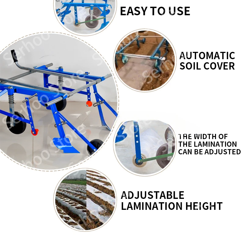 Agricultural mulching machine, mulching machine, hand-pulled multifunctional mulching machine, agricultural tool cover film