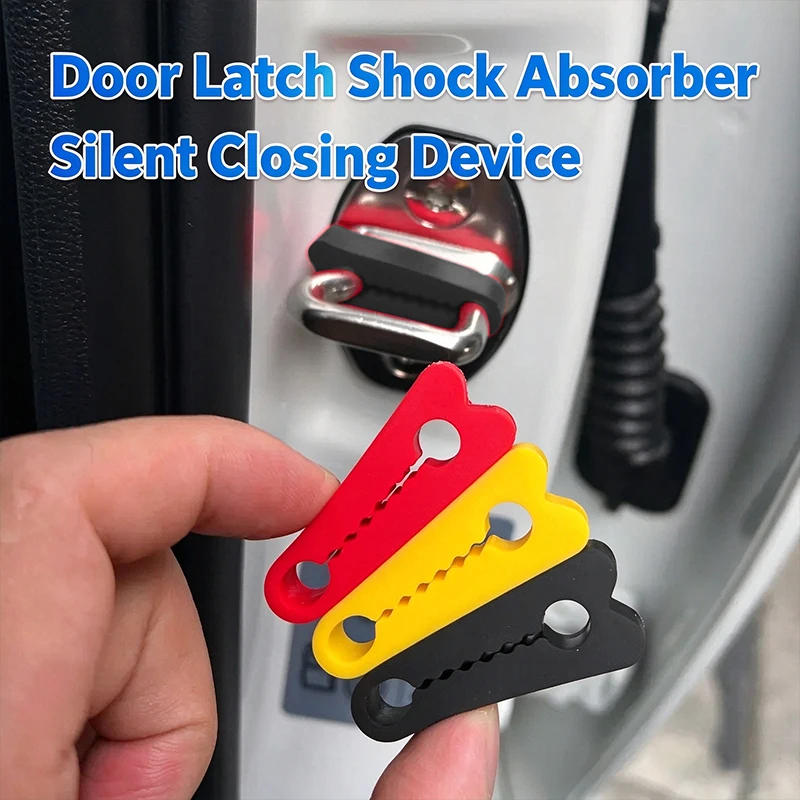 Universal car interior accessory door lock shock-absorbing silicone protective pad to prevent metal-on-metal collision