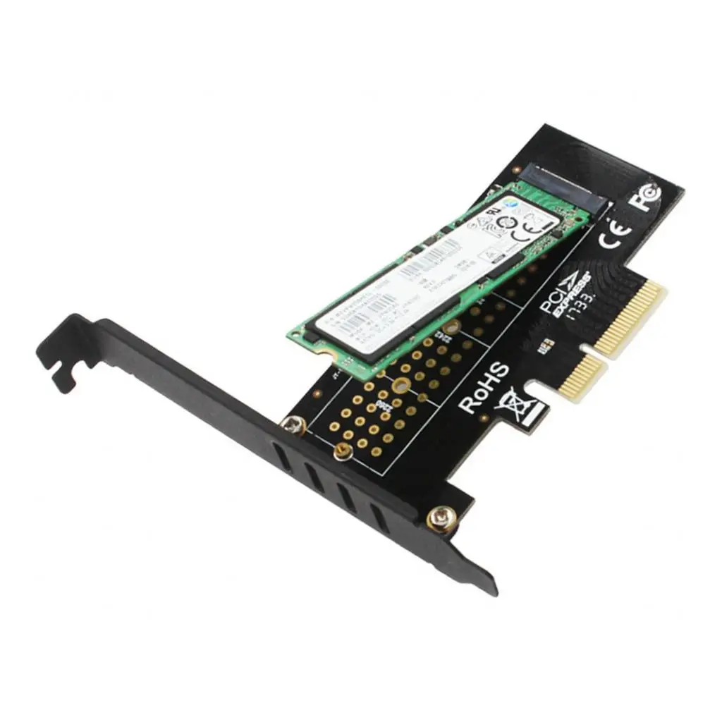 M 2 Nvme SSD to Pcie Adapter Double Fold Stable Baffle High Elastic Connector for Computer Upgrade