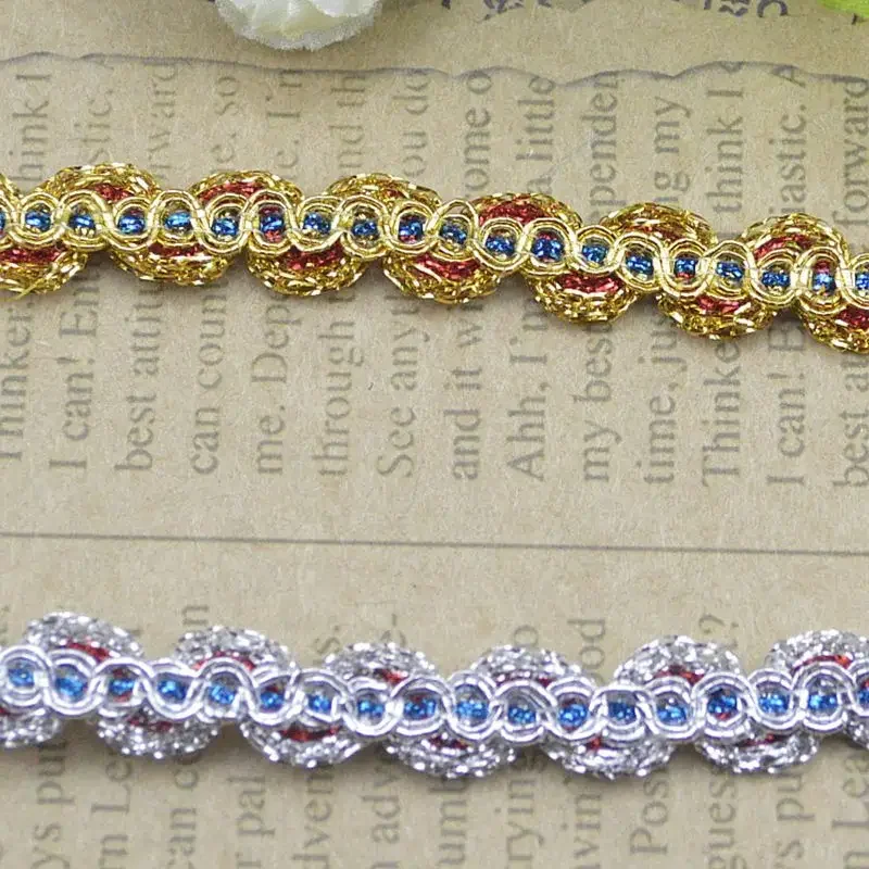 5Meters/16.4Ft Per Pack New Lace Trim Clothing Accessories DIY Crafts Lace Fabric Dress S-Shaped Bead-Shaped Snake-Shaped Lace T