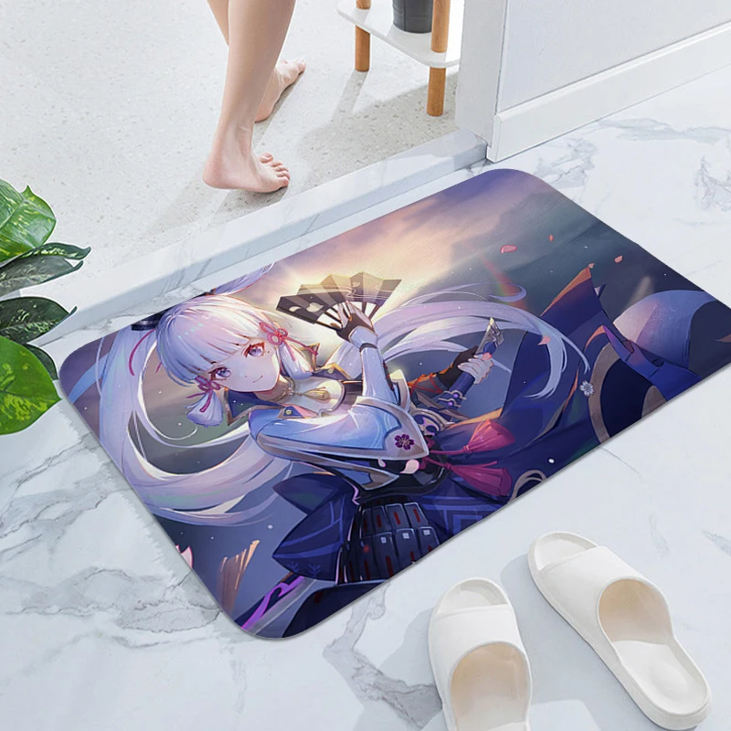 Bathroom Rug A-Genshin Impacts Aesthetic Useful Things Home Decorations Washable Non-slip Kitchen Rug Funny Entrance Door Mat