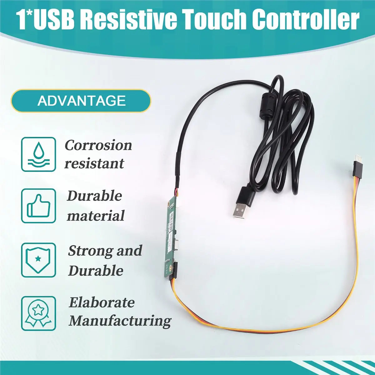 【b63c~】-5線式usb抵抗膜式タッチコントローラー-ユニバーサルコントロールカード-usbタッチスクリーンパネルコントローラー-rap