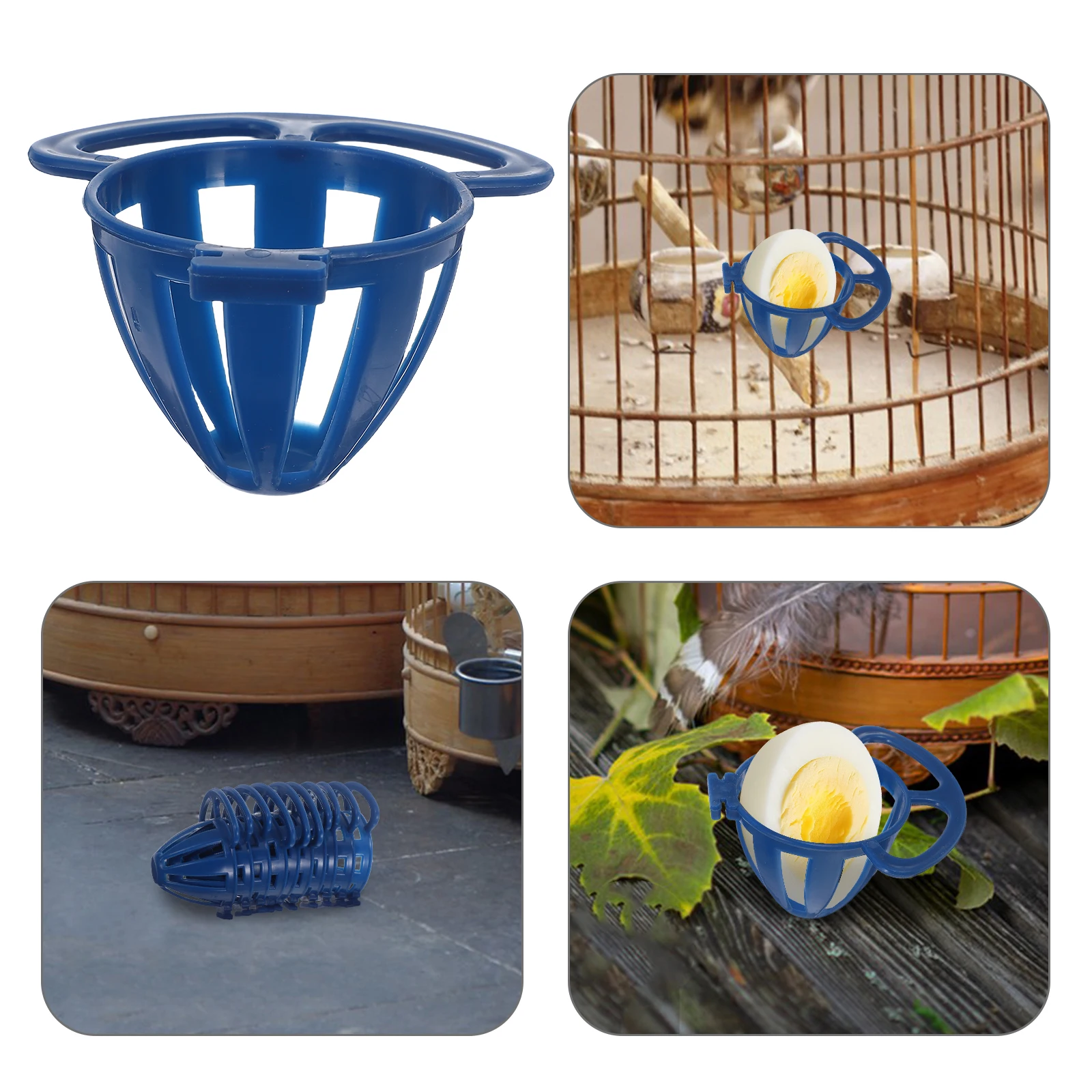 

1pc Bird Cage Hanging Food Baskets Plastic Hanging Feeding Baskets Pet Bird Feeding Baskets Bird Feeder Fruit Vegetable Basket