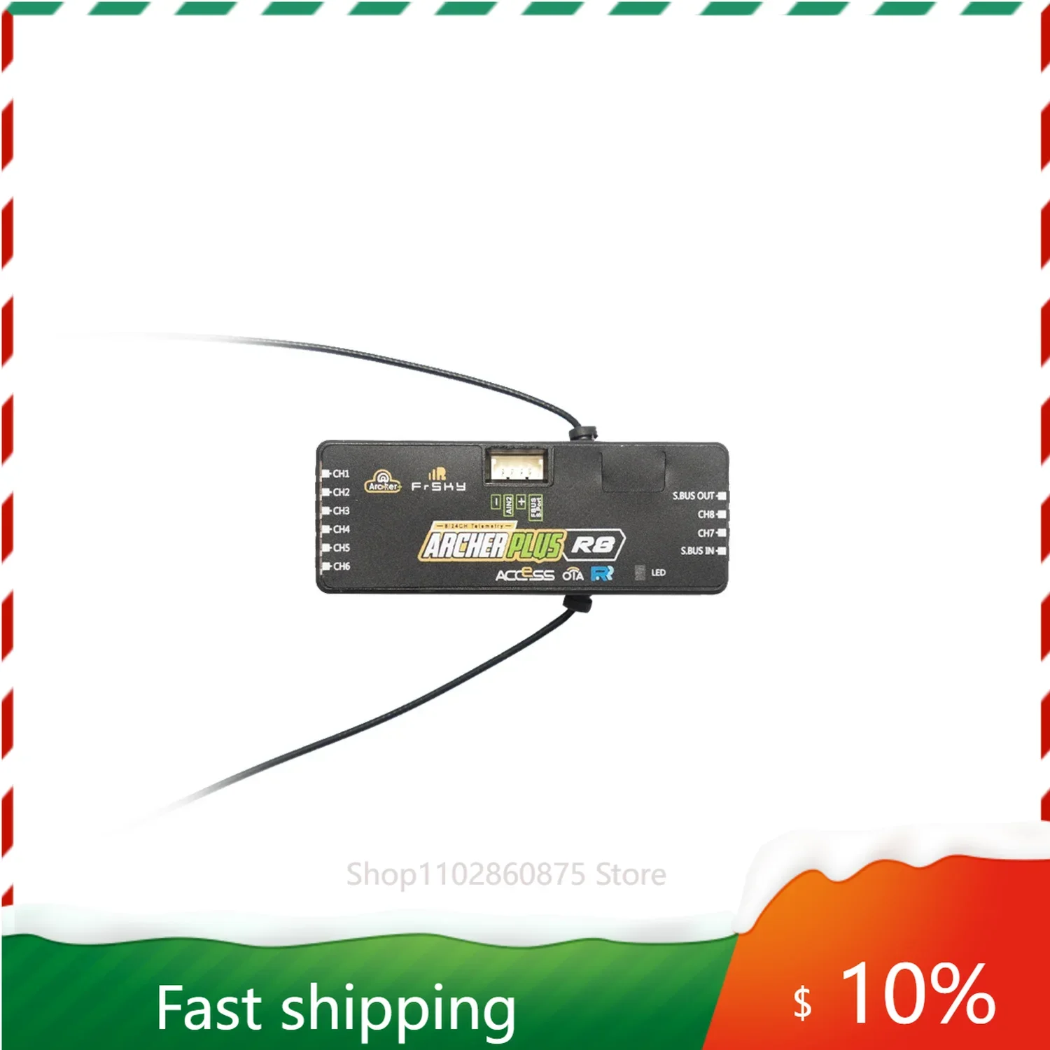 

FrSky ARCHER PLUS R8 Receiver 8 high-precision PWM channel receivers support full-range signal strength