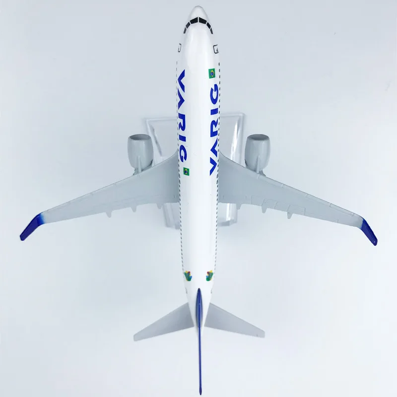 1/400 Scale 737 Alloy Toy Aircraft Model 16Cm B737 Brazil Varig Airlines With Stand Simulation Airliner Static Display Collectio