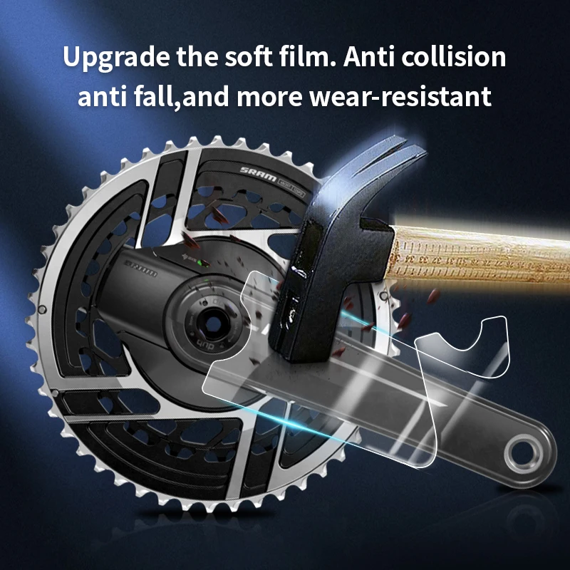 2024 RED Crank Protective Film Road Bike Special Crank Guards Protective Film Anti-collision Bicycle Crank Stickers Bike Sticker