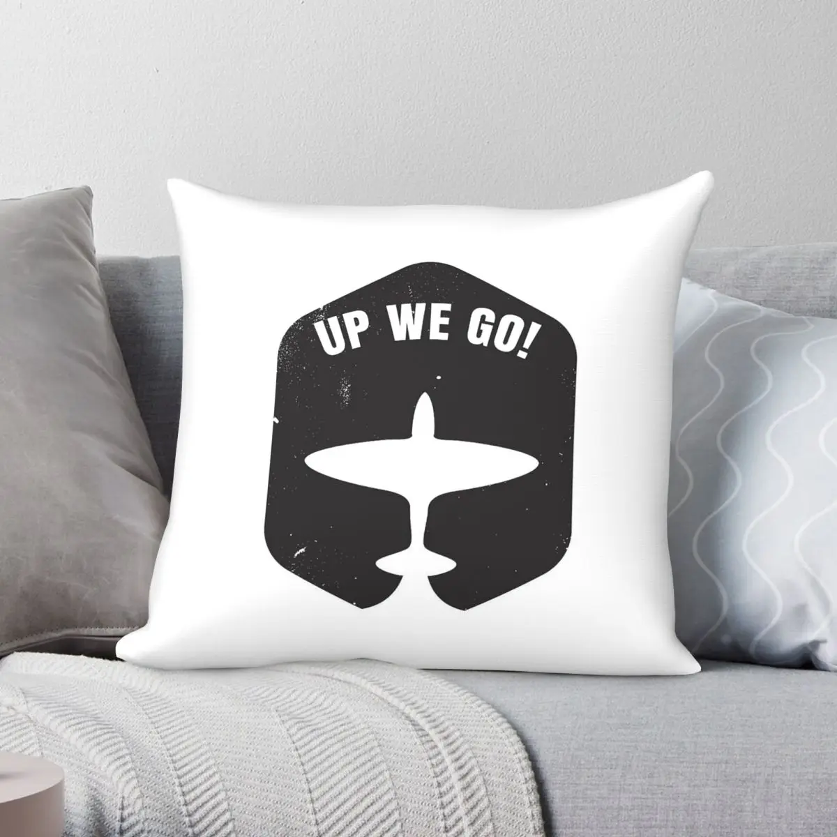 Up We Go Pilot Flying Aviation Square Pillowcase Polyester Linen Velvet Creative Decor Throw Pillow Case Car Cushion Wholesale
