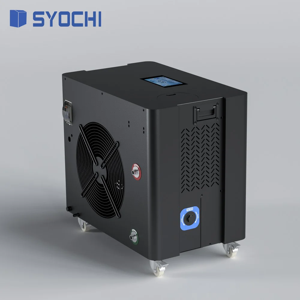 Syochi Chiller Water Cooled Sports Recovery Cold Plunge Chiller Ice Bath Chiller and Heater 1HP  0 Degrees Create Ice