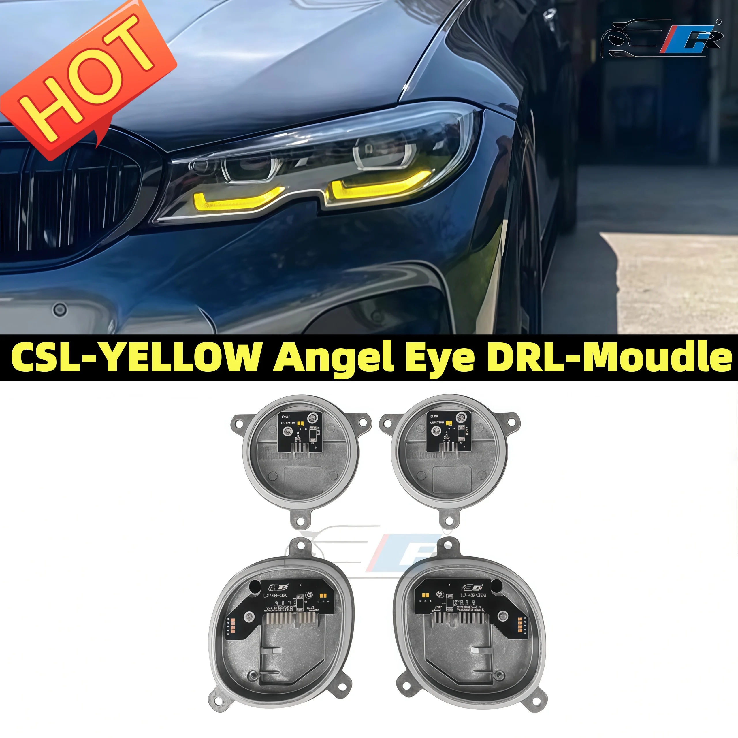 

Желтые светодиодные фары дневных ходовых огней для BMW 3 серии 2019 2022, G20 320i 330i M340i, чип печатной платы Angel Eye DRL