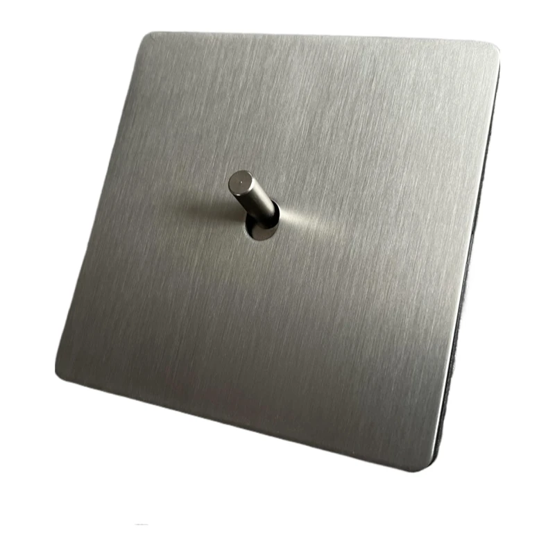 Interruttore a levetta per lampada da parete per la casa Interruttore da pannello in acciaio inossidabile con leva retrò a 2 vie da 1-4 gruppi